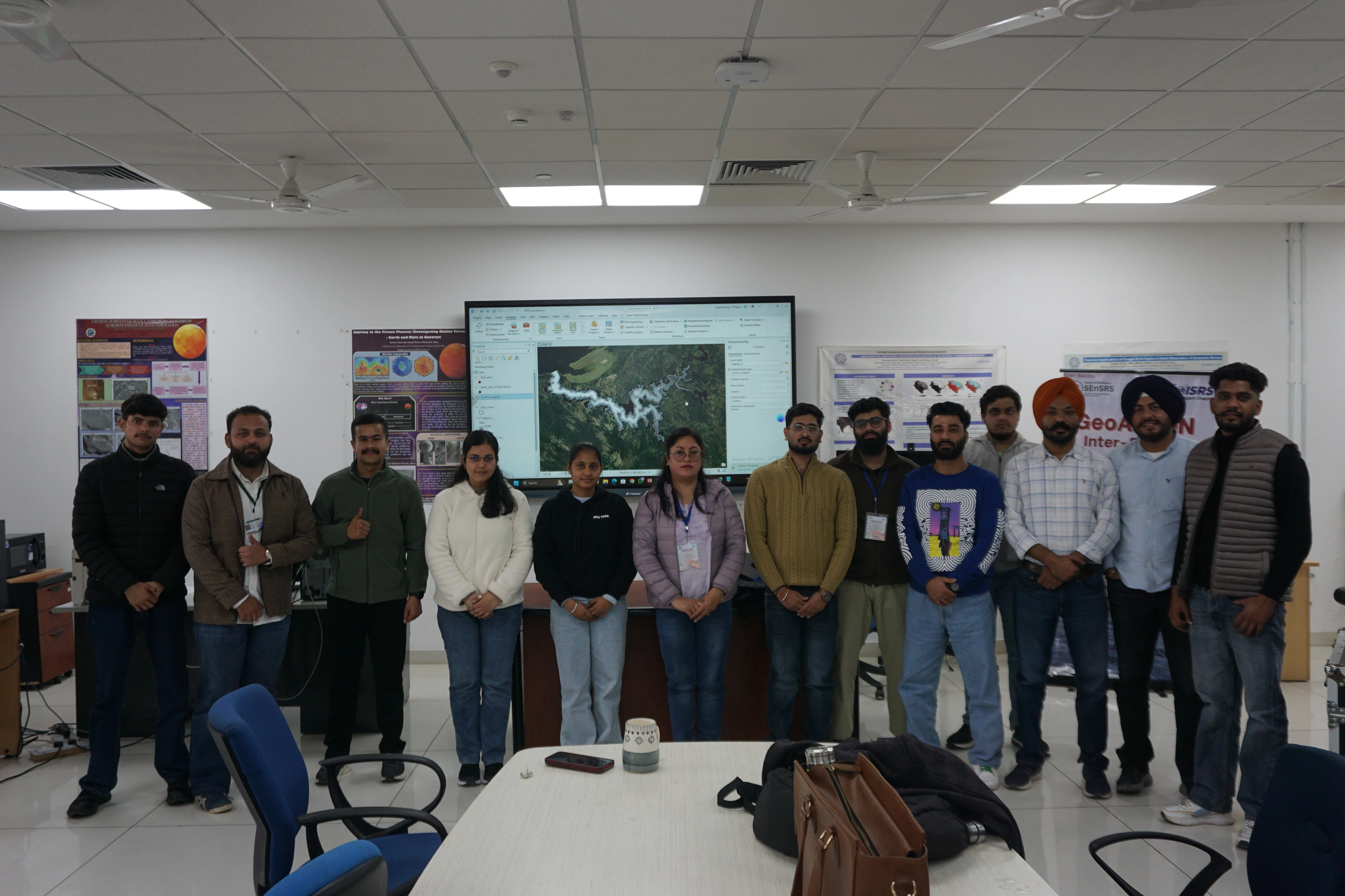 Depth data collection on water